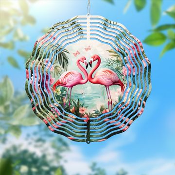 Discover Pink Flamingos Spring Wind Spinner