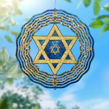 Discover Star of David Hanukkah Wind Spinner