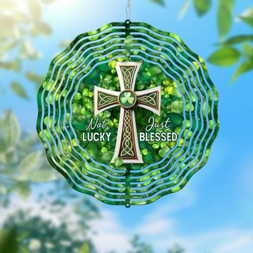 Discover Not Lucky Just Blessed St Patrick’s Day Wind Spinner