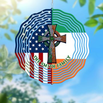 Discover Personalized Irish Celtic Knot Cross St. Patrick’s Day Irish Wind Spinner
