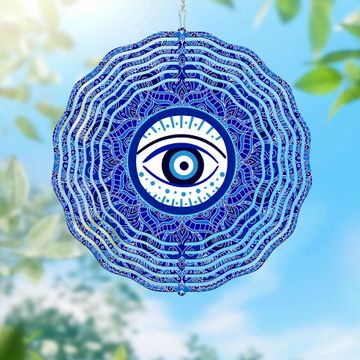 Discover Jewish Evil Eye Mandala, Hippie Wind Spinner