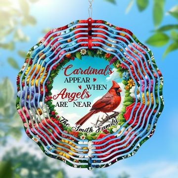 Discover Personalized Cardinal Spring Flowers Wind Spinner Cardinals Appear When Angels Are Near