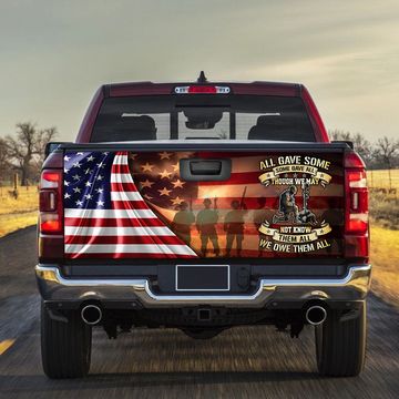 Discover Veteran Car Decals FLAGWIX  ™ All Gave Some, Some Gave All Truck Tailgate Decal Sticker Wrap