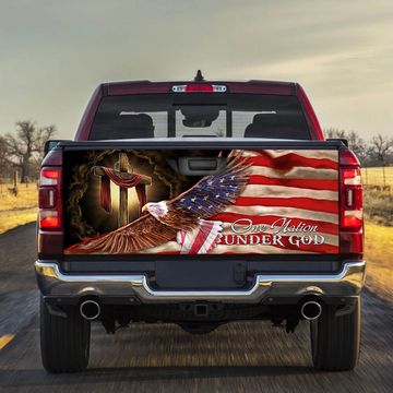 Discover One Nation Under God. American Eagle Truck Tailgate Decal Sticker Wrap