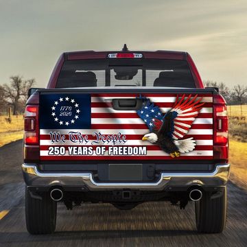 Discover 250 Years of Freedom Car Decal, Patriotic Eagle Truck Tailgate Wrap