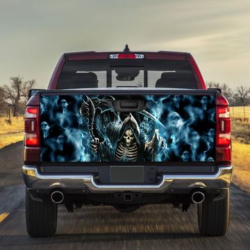 Discover Grim Reaper Cool Truck Tailgate Decal Sticker Wrap