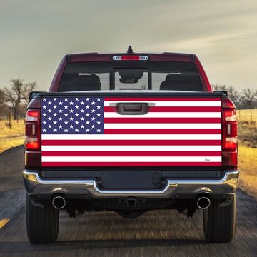 Discover Flag of United States American US Truck Tailgate Decal Sticker Wrap