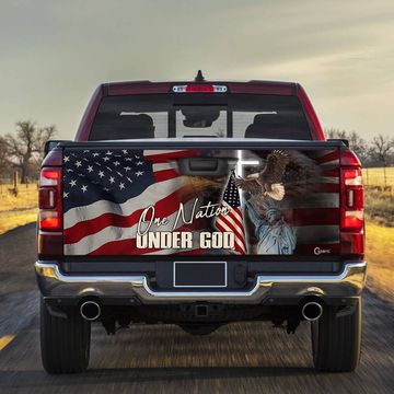 Discover One Nation Under God America Truck Tailgate Decal Sticker Wrap