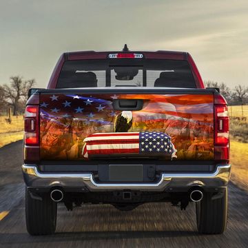 Discover Remembrance American Eagle Honoring All Who Served Truck Tailgate Decal Sticker Wrap