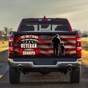 Discover Veteran Grandpa Truck Tailgate Decal Sticker Wrap