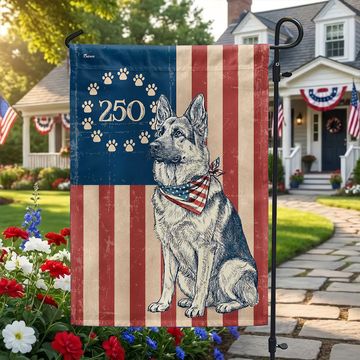 Discover Flagwix Patriotic German Shepherd Garden Flag - 250th Anniversary Paw Prints Betsy Ross Flag Decor