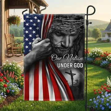 Discover American Flag - One Nation Under God Jesus Flag – Outdoor Decor