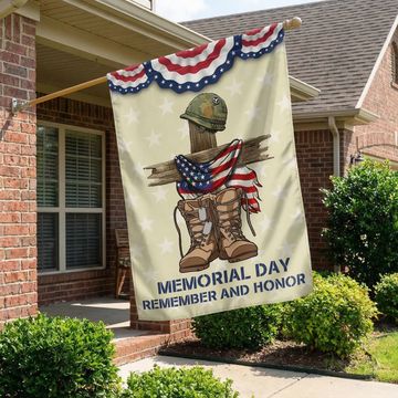 Discover Memorial Day Flag Remember and Honor flag, Double side printed