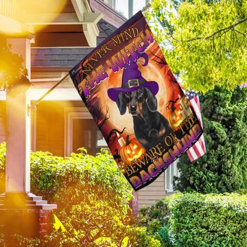 Discover Halloween. Beware Of The Dachshund Flag