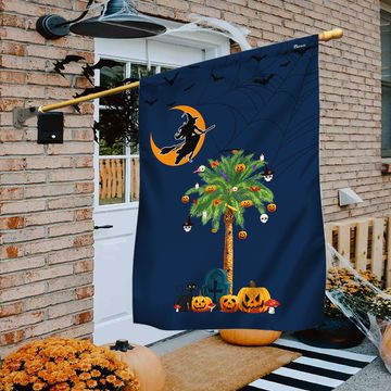 Discover Halloween Witchcraft Pumpkins Palm Tree South Carolina Flag 3-Day Shipping