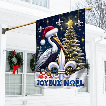 Discover Louisiana Christmas Cajun Christmas Joyeux Noel Flag