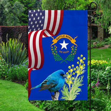Discover Nevada State Mtn.Bluebird and Sagebrush Flag MLN1141Fv31