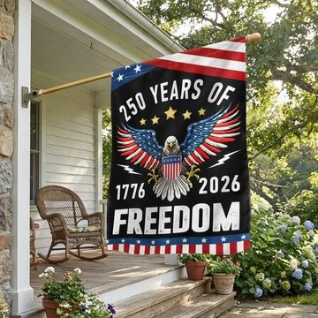 Discover America Semiquincentennial 250 Years of Freedom 250th Anniversary Flag
