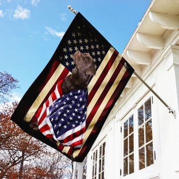 Discover Chocolate Labrador Retriever American Patriot Wrapped in Glory Flag