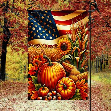 Discover Fall Thanksgiving Pumpkins Harvest American Flag