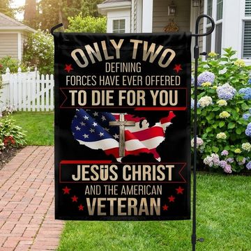 Discover Veteran Flag, Only Two Defining Forces Have Ever Offered To Die For You Jesus Christ And The American Veteran Veterans Day Patriotic Flag