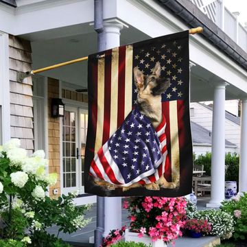 Discover German Shepherd American Patriot Wrapped in Glory Flag