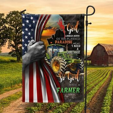 Discover God Said I Need A Caretaker, Farmer Life Flag