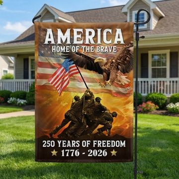 Discover American Flag | 250th Anniversary Double Sided Canvas Flag for Patriotic Holidays 1776-2026