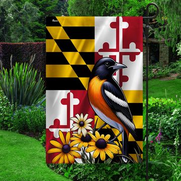 Discover FLAGWIX  Maryland State Baltimore Oriole Bird and Black-eyed Susan Flower Flag