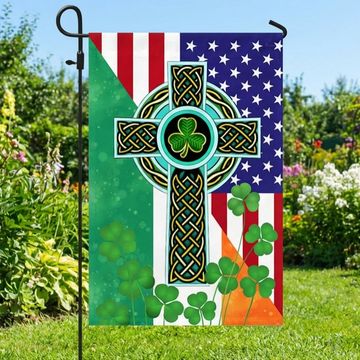 Discover Irish Celtic Knot Cross St. Patrick's Day American Flag