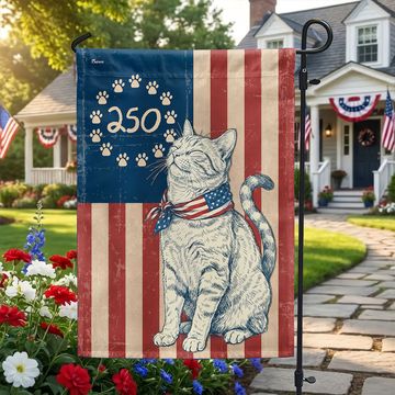Discover Flagwix Patriotic Cat Garden Flag - 250th Anniversary Paw Prints Betsy Ross Flag Decor