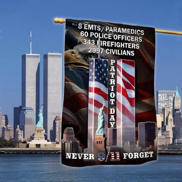 Discover Never Forget 9/11 Patriot Day Eagle American Flag
