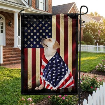 Discover Yellow Labrador Retriever American Patriot Flag 3-Day Shipping