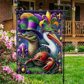 Discover FLAGWIX  Mardi Gras Alligator Pelican and Crawfish Flag
