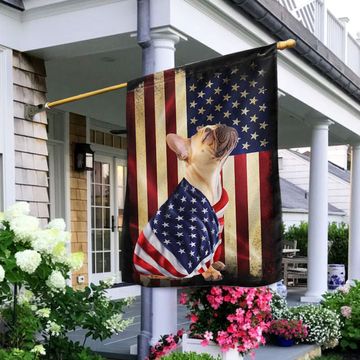 Discover French Bulldog American Flag - Wrapped in Glory Flag 3-Day Shipping