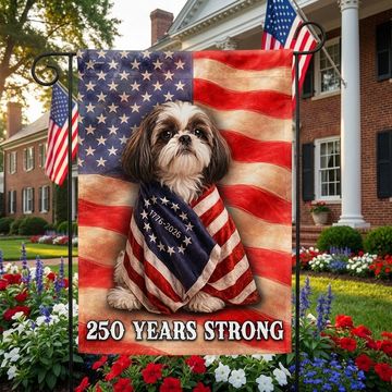 Discover Shih Tzu American Patriot Flag, 250 Years Strong Dog US Flag
