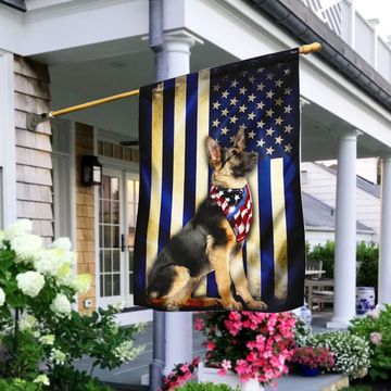Discover Thin Blue Line German Shepherd Wrapped in Glory Flag