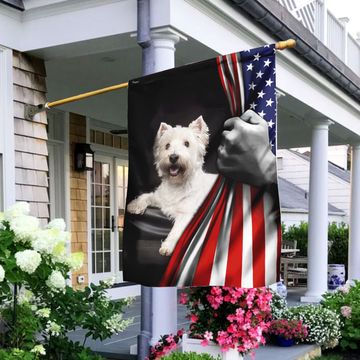 Discover West Highland White Terrier American US Flag