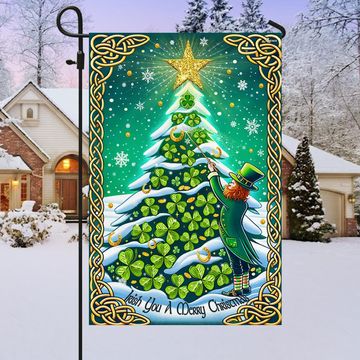 Discover Irish Christmas Flag Leprechaun and Irish Shamrocks Christmas Tree