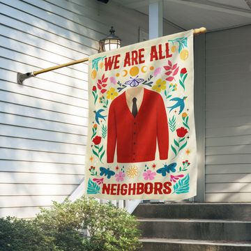 Discover We Are All Neighbors Garden Flag Welcome Decoration Inclusivity Diversity House Decoration
