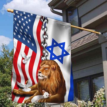 Discover Jewish Israel, Lion Of Judah Israel American Flag