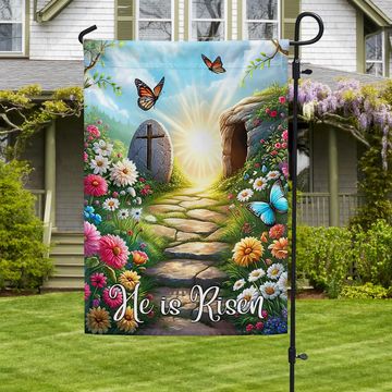 Discover FLAGWIX  Resurrection of Jesus Easter Day He Is Risen Christian Flag