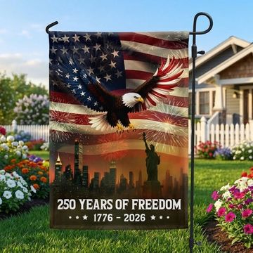 Discover 250th Anniversary American Flag | Eagle Statue of Liberty Patriotic Flag