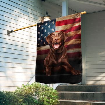 Discover Chocolate Labrador American Wrapped in Glory Flag