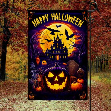 Discover Happy Halloween Pumpkin Flag