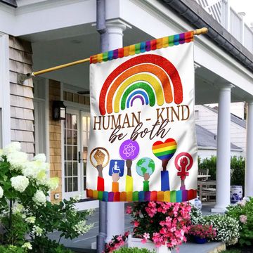 Discover Human - Kind Be Both - LGBT Pride Flag