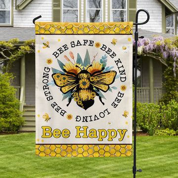 Discover BEE Flag, Bee Safe Bee Kind Bee Loving Bee Strong Bee Happy, Hippie Flag