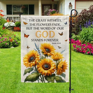 Discover FLAGWIX The Word Of Our God Stands Forever Flower Garden House Flag