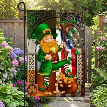 Discover Happy Saint Patrick's Day Irish American Flag