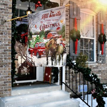 Discover All Hearts Come Home For Christmas - Horse Flag
